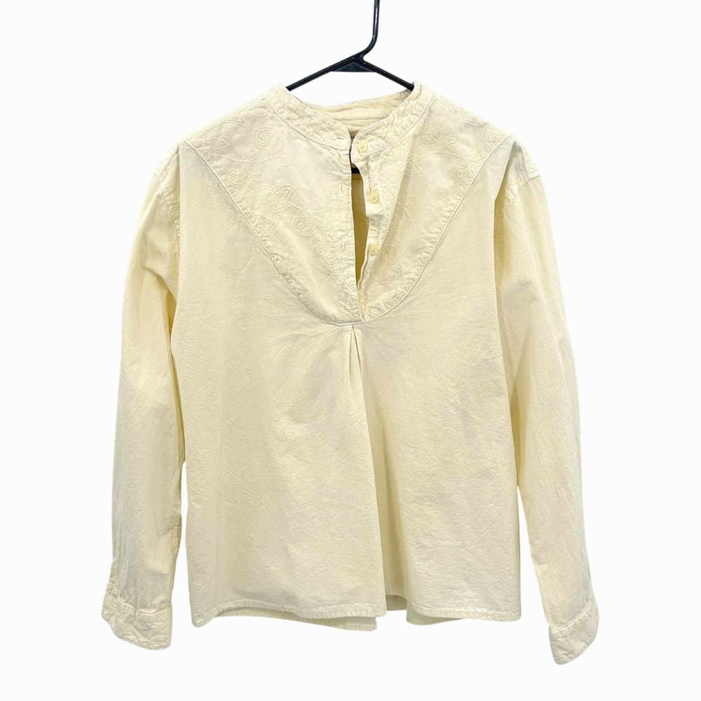 Scully Embroidered Western Pullover Blouse XL Cream‎ Coastal Cowgirl Boho